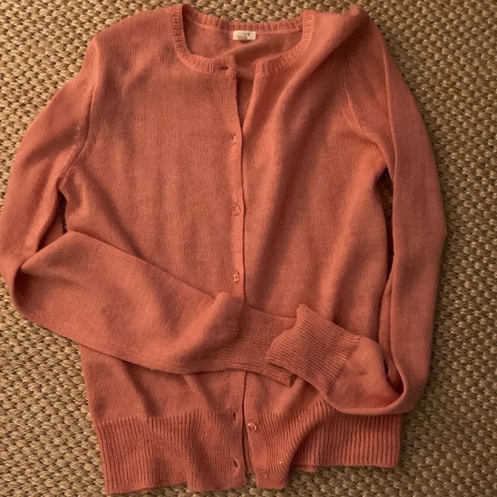 J Crew peach cardigan
